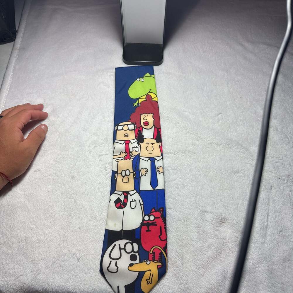 Vintage Dilbert Comic Strip Necktie - Animated Office Character Novelty Tie